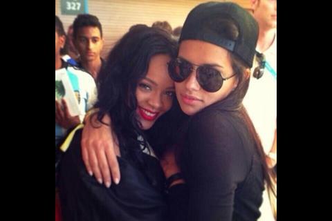 Rihanna and Adriana Lima